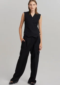 The Frankie Shop Maesa Cross Vest Black Best