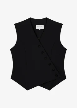 The Frankie Shop Maesa Cross Vest Black Best