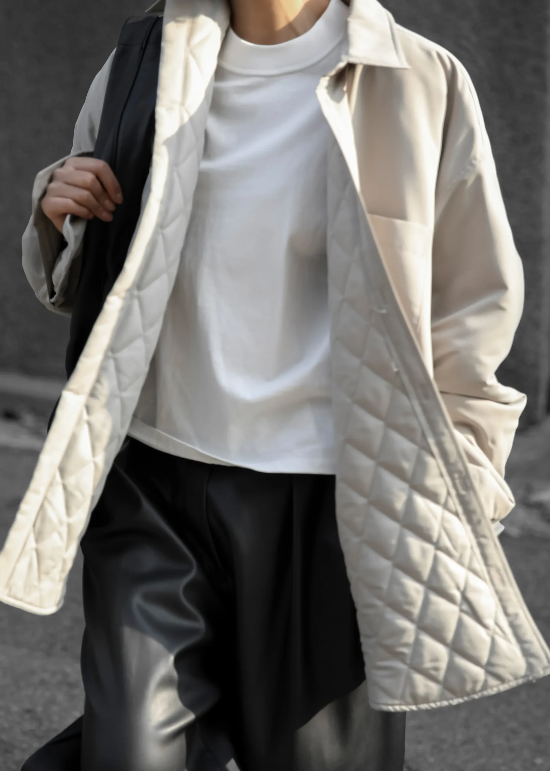 The Frankie Shop Maine Padded Shirt Jacket Beige Outlet