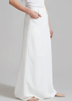 The Frankie Shop Malvo Long Pencil Skirt White