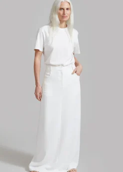The Frankie Shop Malvo Long Pencil Skirt White