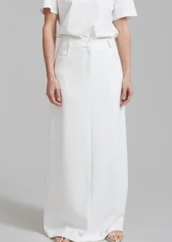 The Frankie Shop Malvo Long Pencil Skirt White