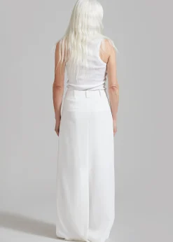 The Frankie Shop Malvo Long Pencil Skirt White