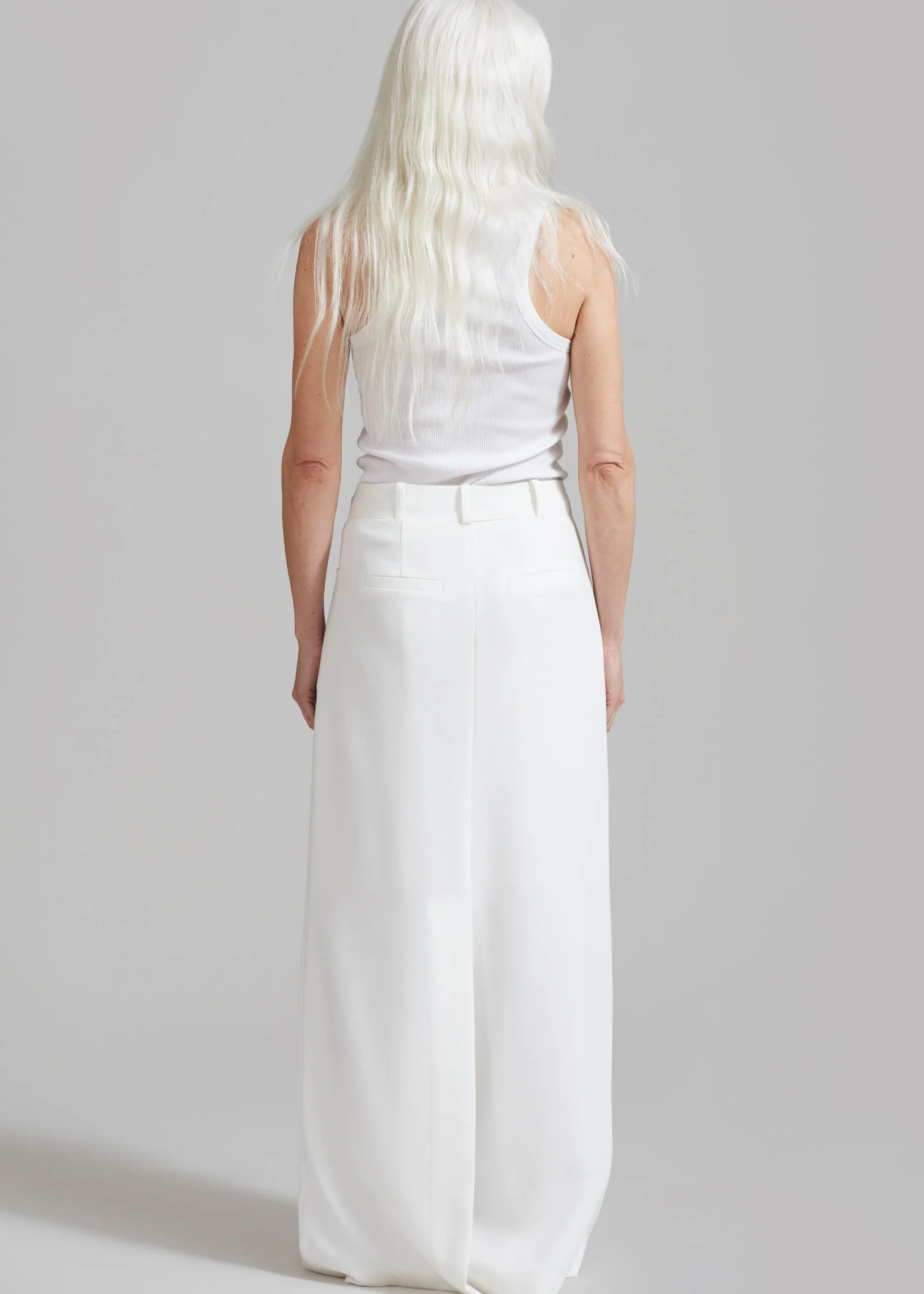 The Frankie Shop Malvo Long Pencil Skirt White