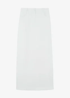 The Frankie Shop Malvo Long Pencil Skirt White