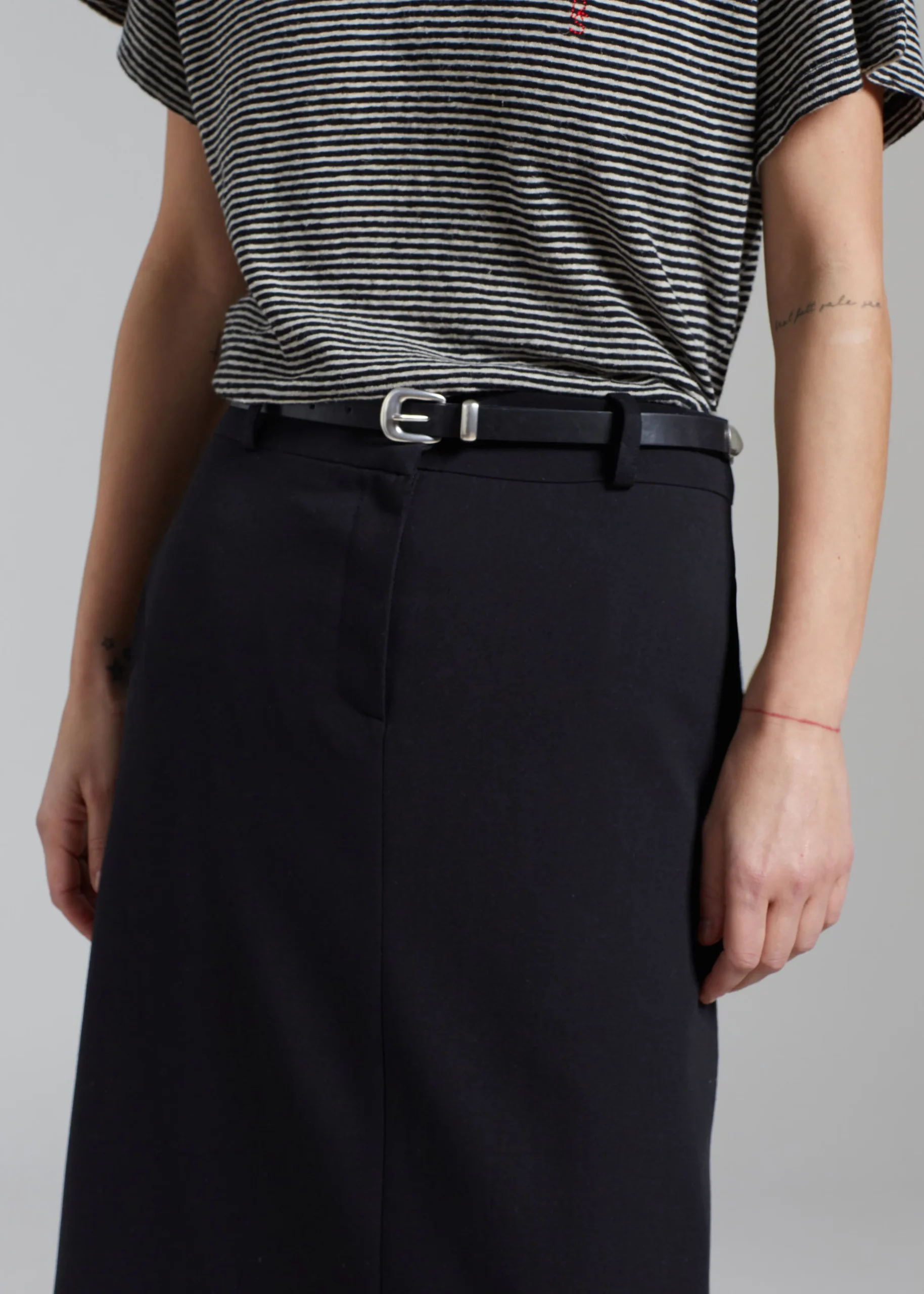 The Frankie Shop Malvo Long Pencil Skirt Black Sale