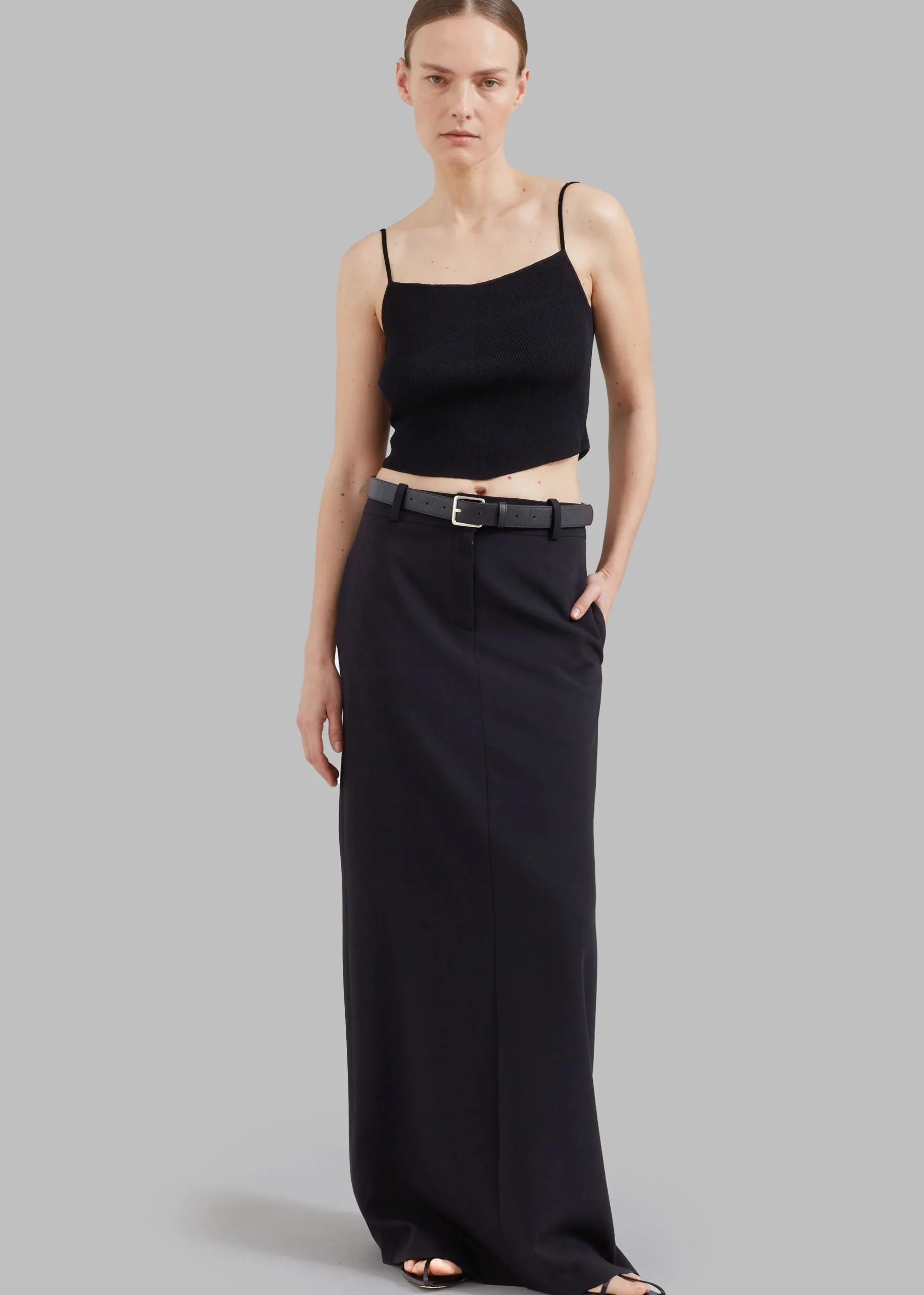 The Frankie Shop Malvo Long Pencil Skirt Black Sale