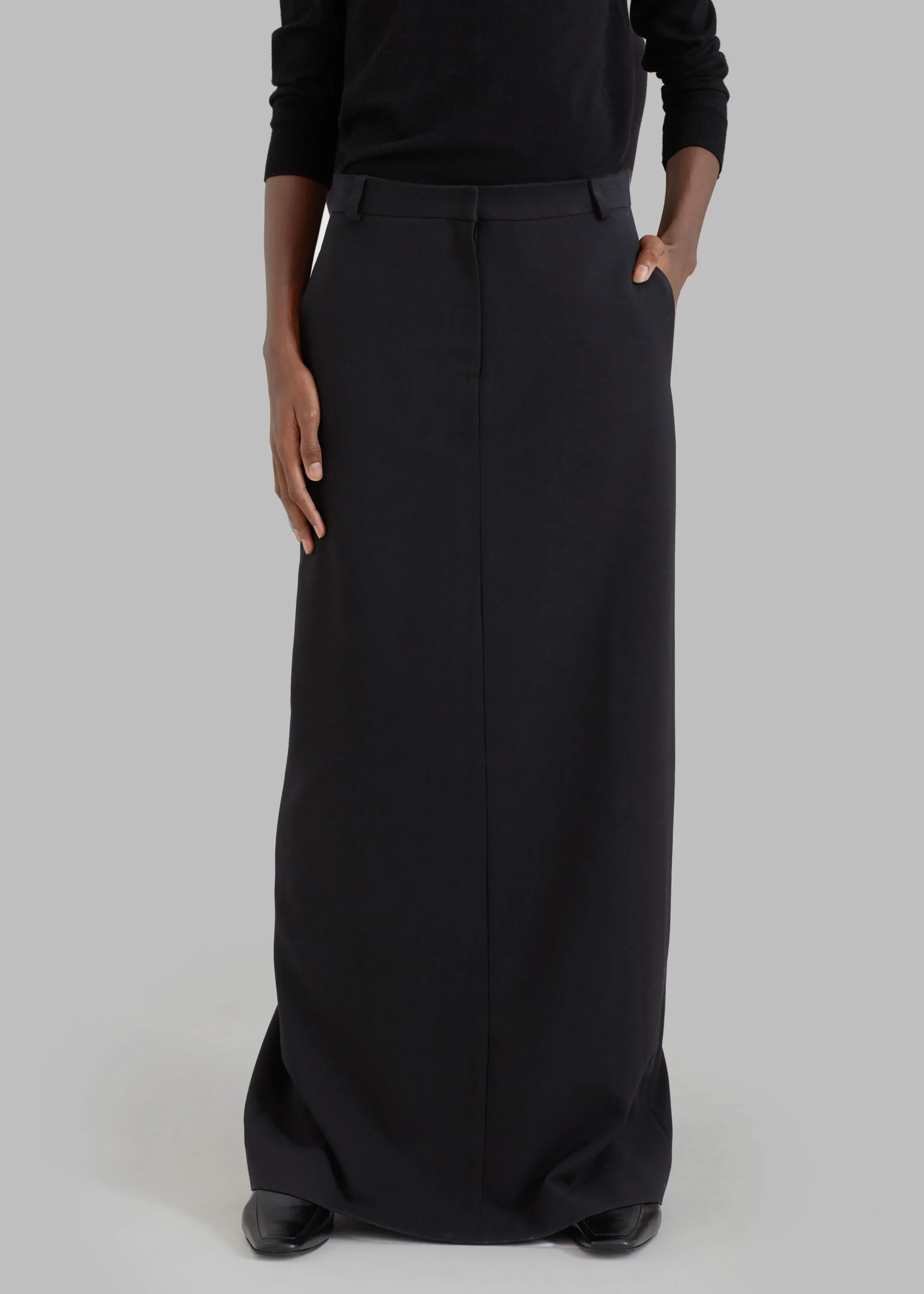 The Frankie Shop Malvo Long Pencil Skirt Black Sale