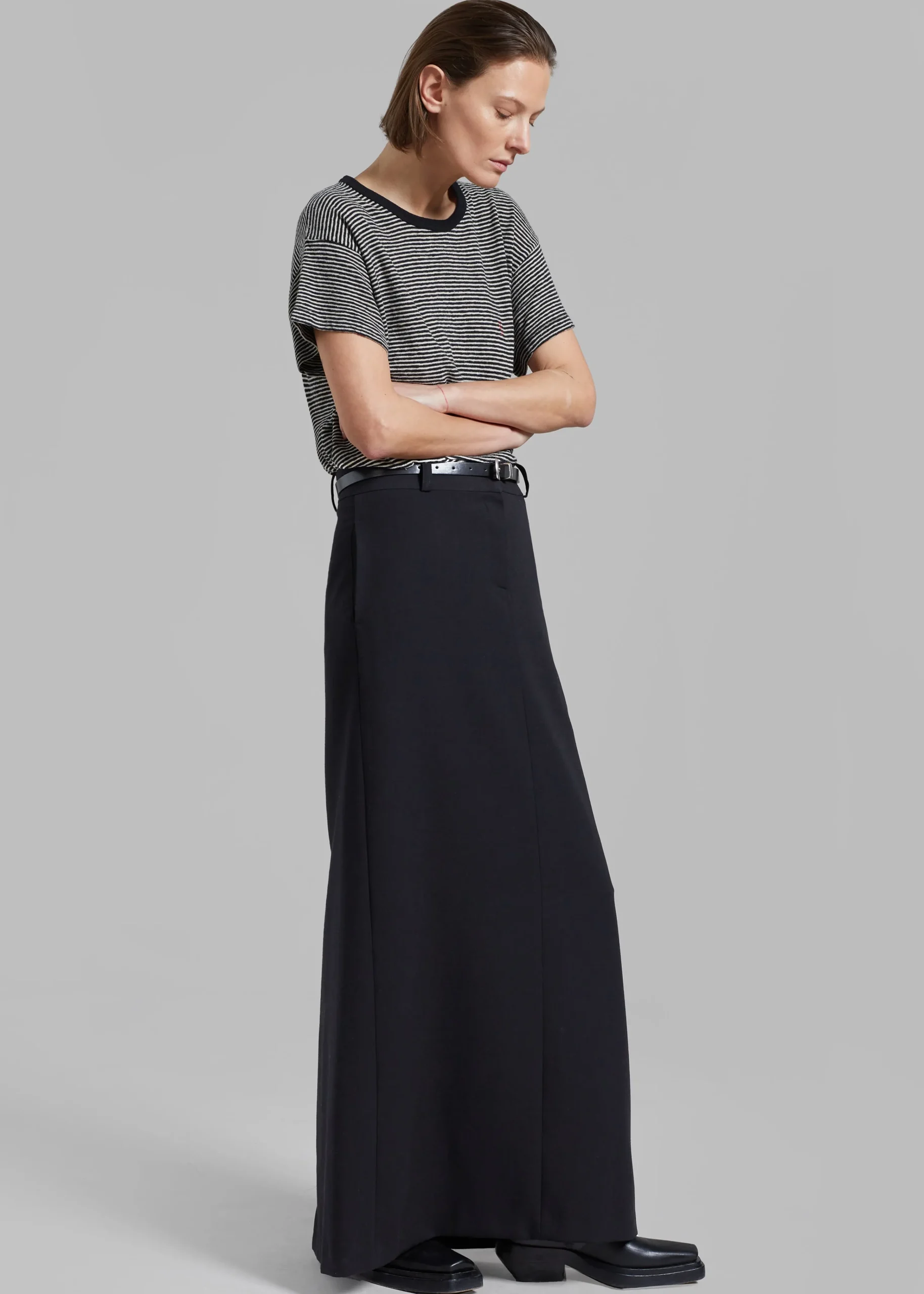 The Frankie Shop Malvo Long Pencil Skirt Black Sale