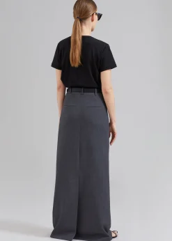The Frankie Shop Malvo Long Pencil Skirt Charcoal Online