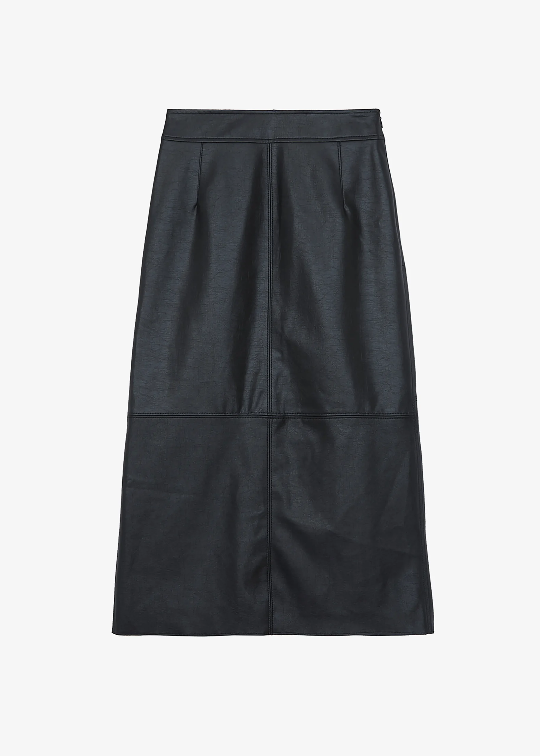The Frankie Shop Manyne Faux Leather Pencil Skirt Black New