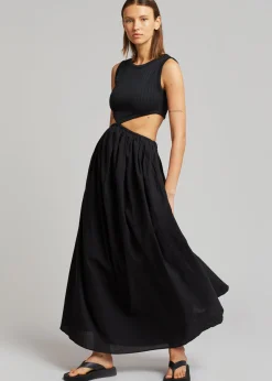 The Frankie Shop Mara Cut Out Maxi Dress Black Sale