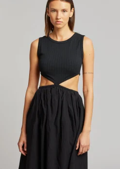 The Frankie Shop Mara Cut Out Maxi Dress Black Sale