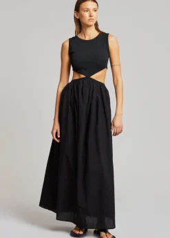 The Frankie Shop Mara Cut Out Maxi Dress Black Sale