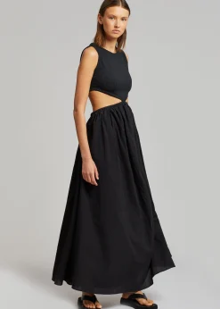 The Frankie Shop Mara Cut Out Maxi Dress Black Sale