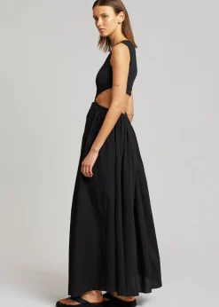 The Frankie Shop Mara Cut Out Maxi Dress Black Sale