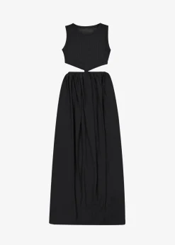 The Frankie Shop Mara Cut Out Maxi Dress Black Sale