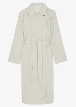 The Frankie Shop Marisol Box Shoulder Trench Bone Sale