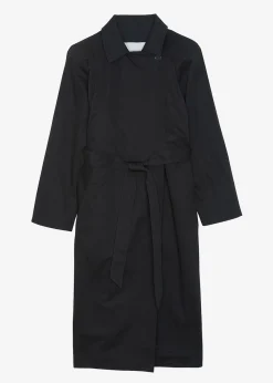 The Frankie Shop Marisol Box Shoulder Trench Black Outlet