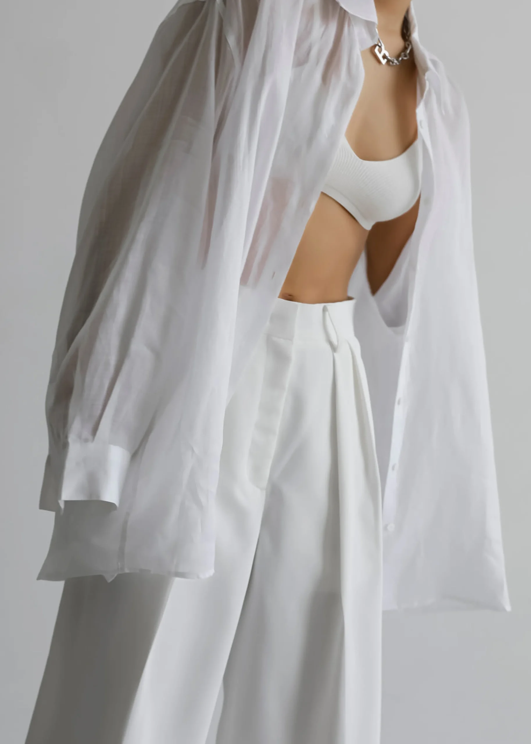 The Frankie Shop Marlow Oversized Linen Shirt White Outlet