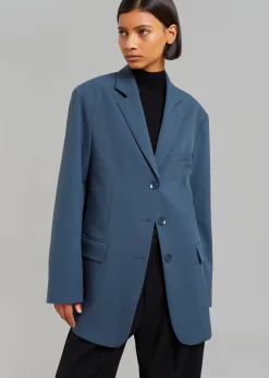 The Frankie Shop Marquesa Blazer Slate Grey New