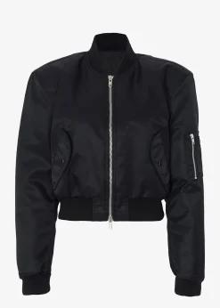 The Frankie Shop Mati Cropped Padded Bomber Black Outlet