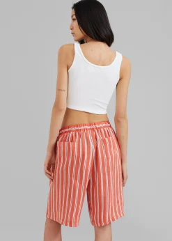 The Frankie Shop Matin Isola Pull On Short Red Stripe New