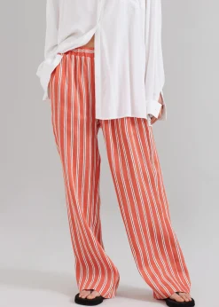 The Frankie Shop Matin Isola Wide Leg Pant Red Stripe Outlet