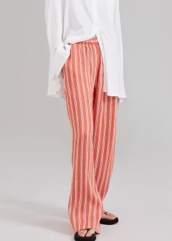 The Frankie Shop Matin Isola Wide Leg Pant Red Stripe Outlet