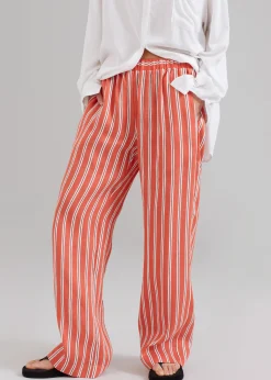 The Frankie Shop Matin Isola Wide Leg Pant Red Stripe Outlet