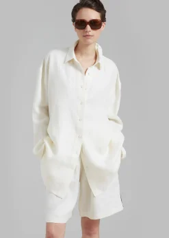 The Frankie Shop Matin Supersized Shirt Natural Best