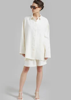 The Frankie Shop Matin Supersized Shirt Natural Best