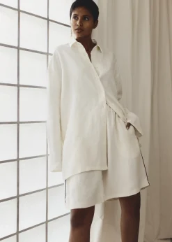 The Frankie Shop Matin Supersized Shirt Natural Best