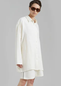 The Frankie Shop Matin Supersized Shirt Natural Best