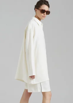 The Frankie Shop Matin Supersized Shirt Natural Best