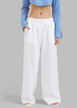The Frankie Shop Matin Tailored Wide Leg Pant Natural Online
