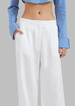 The Frankie Shop Matin Tailored Wide Leg Pant Natural Online