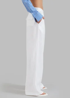 The Frankie Shop Matin Tailored Wide Leg Pant Natural Online