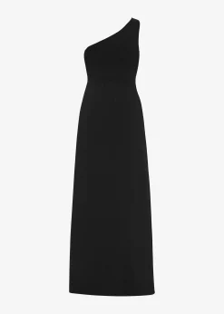 The Frankie Shop Matteau Asymmetric Knit Dress Black Discount
