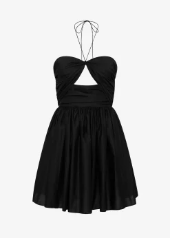 The Frankie Shop Matteau Bandeau Rouched Mini Dress Black Clearance