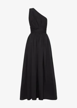 The Frankie Shop Matteau Gathered One Shoulder Dress Black Outlet