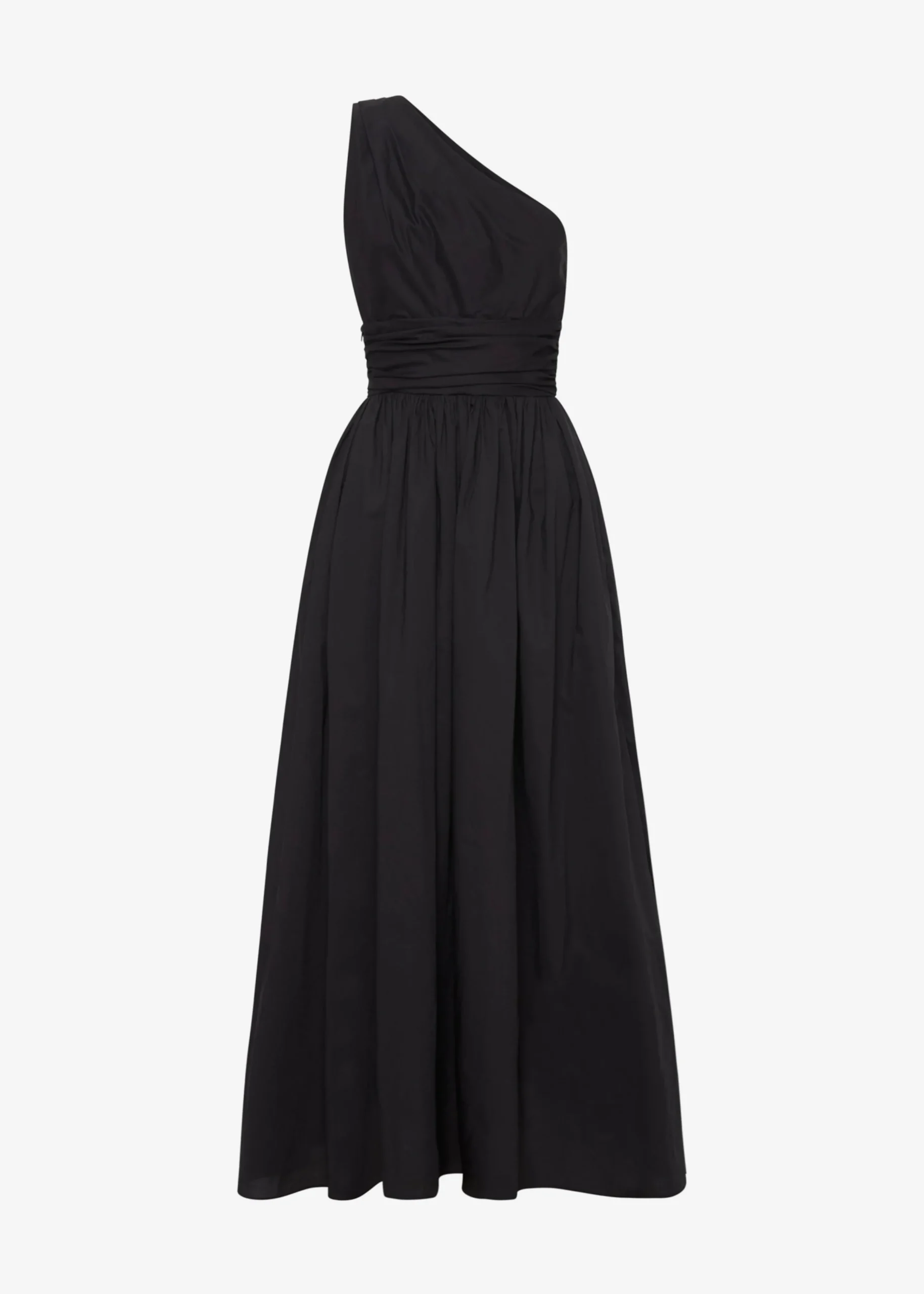 The Frankie Shop Matteau Gathered One Shoulder Dress Black Outlet