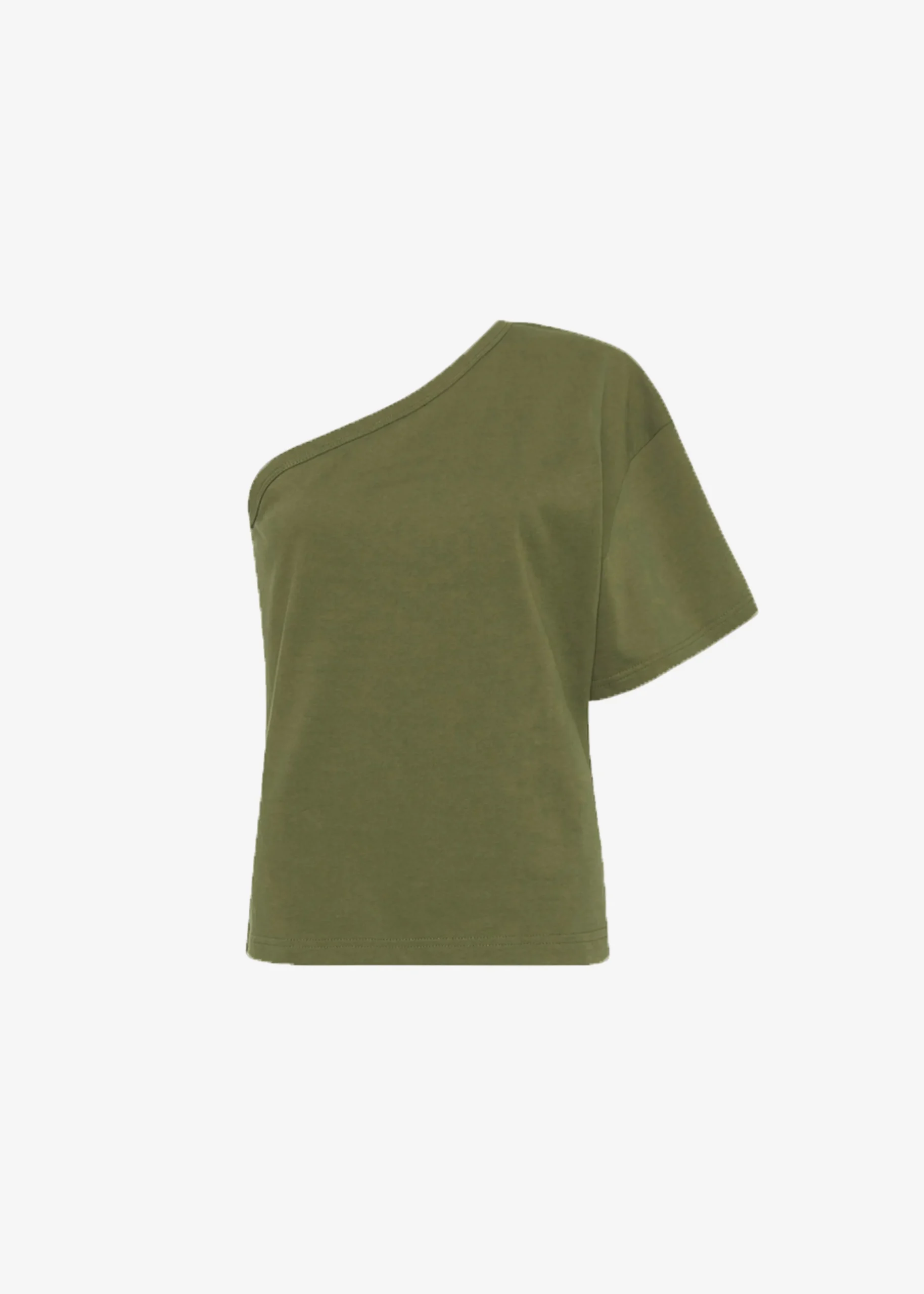 The Frankie Shop Matteau One Shoulder Tee Khaki Best