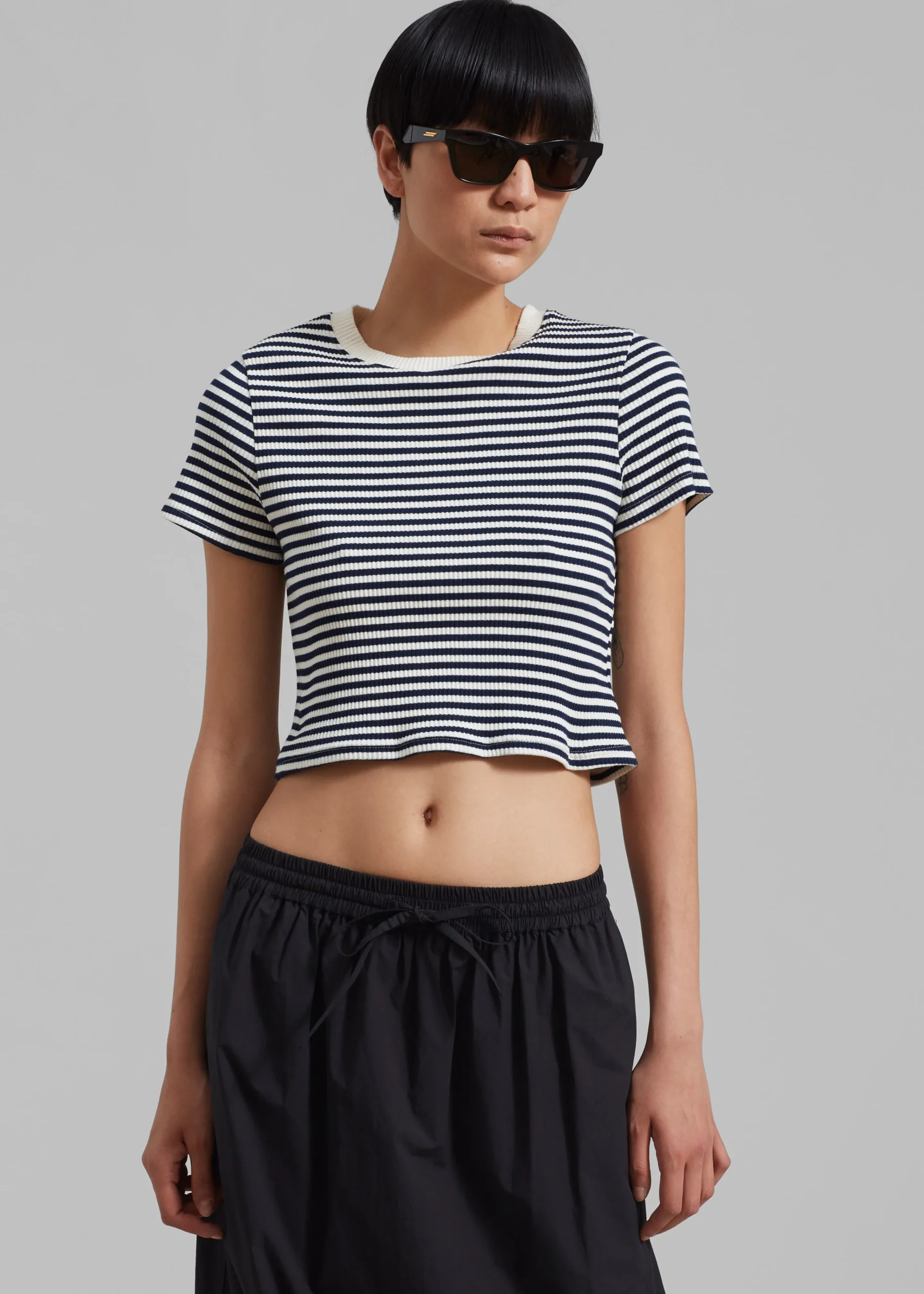 The Frankie Shop Matteau Relaxed Drawcord Skirt Black Online
