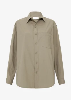 The Frankie Shop Matteau Relaxed Shirt Taupe Sale