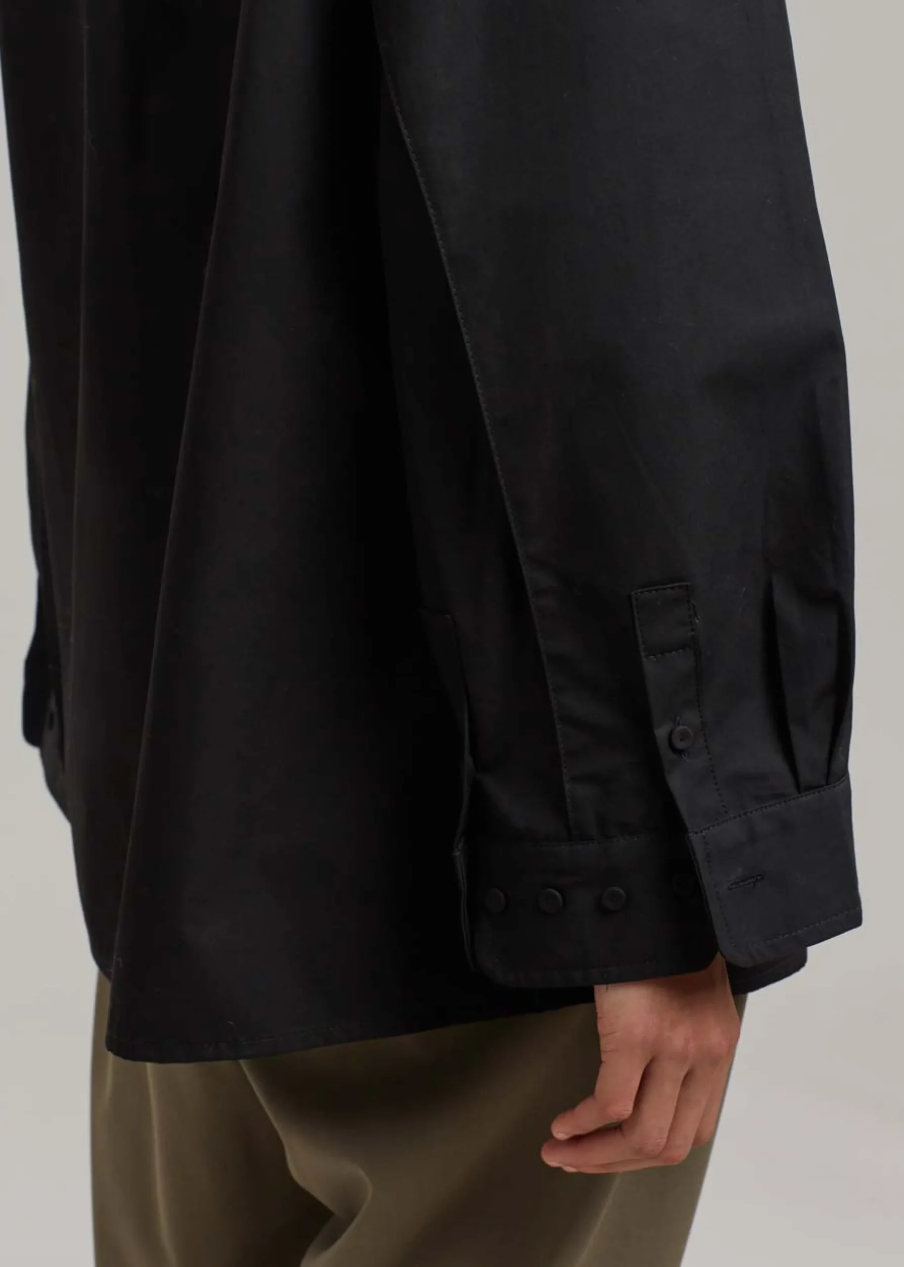 The Frankie Shop Mayim Oversized Shirt Black Discount