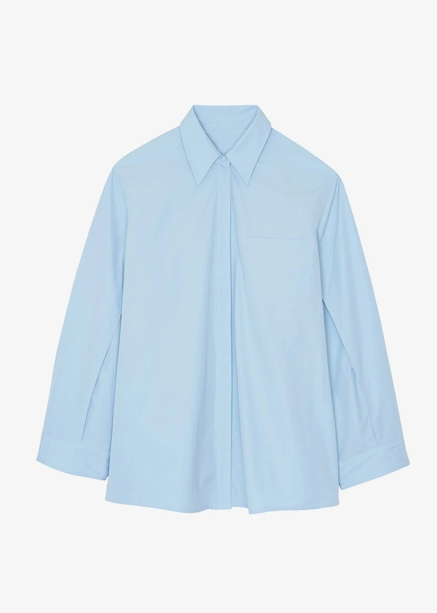The Frankie Shop Mayim Oversized Shirt Sky Clearance