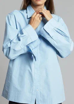 The Frankie Shop Mayim Oversized Shirt Sky Clearance