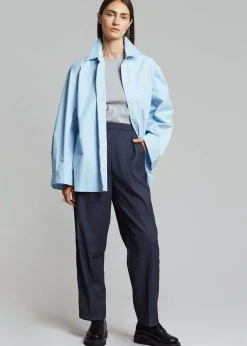 The Frankie Shop Mayim Oversized Shirt Sky Clearance