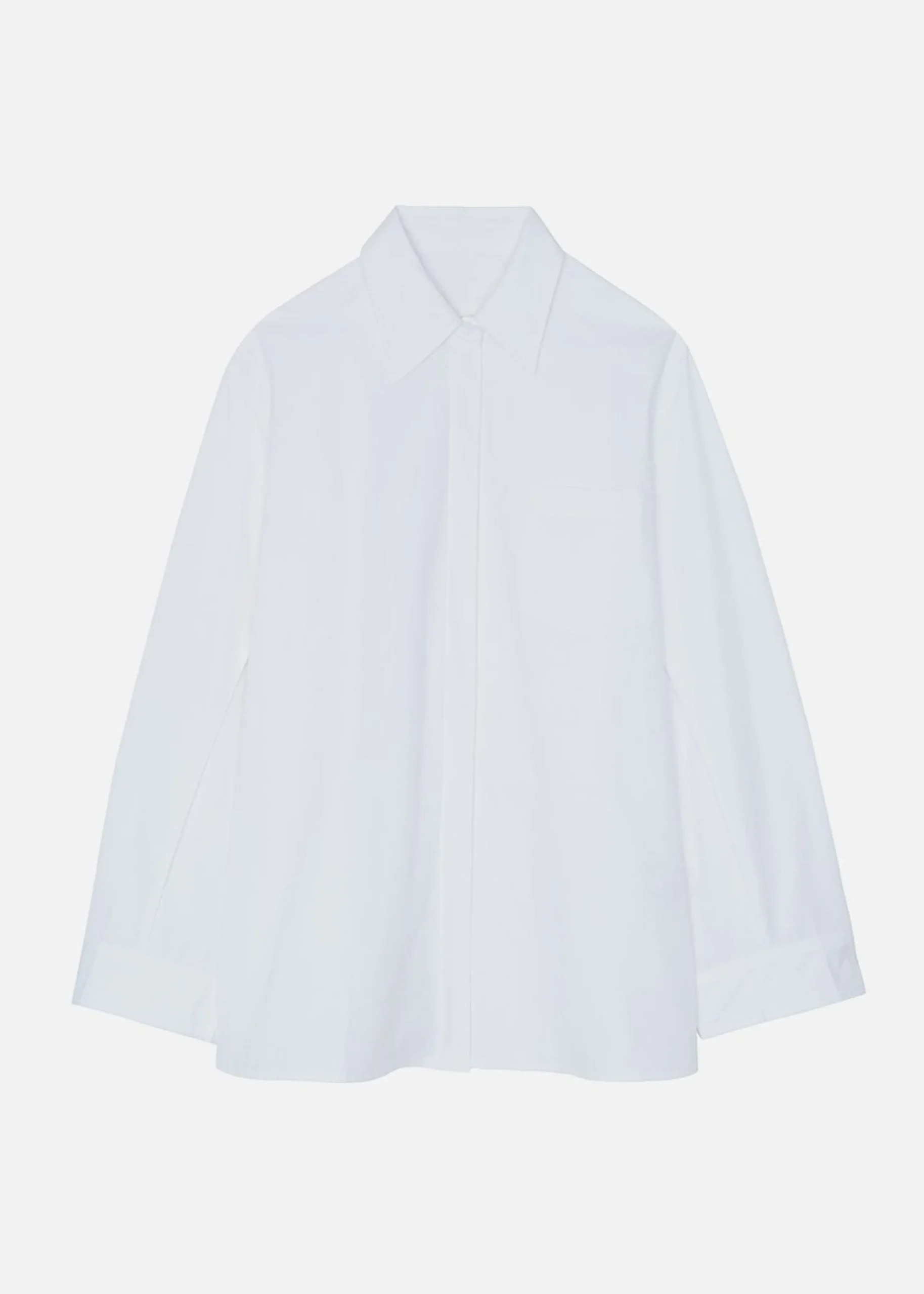 The Frankie Shop Mayim Oversized Shirt White New